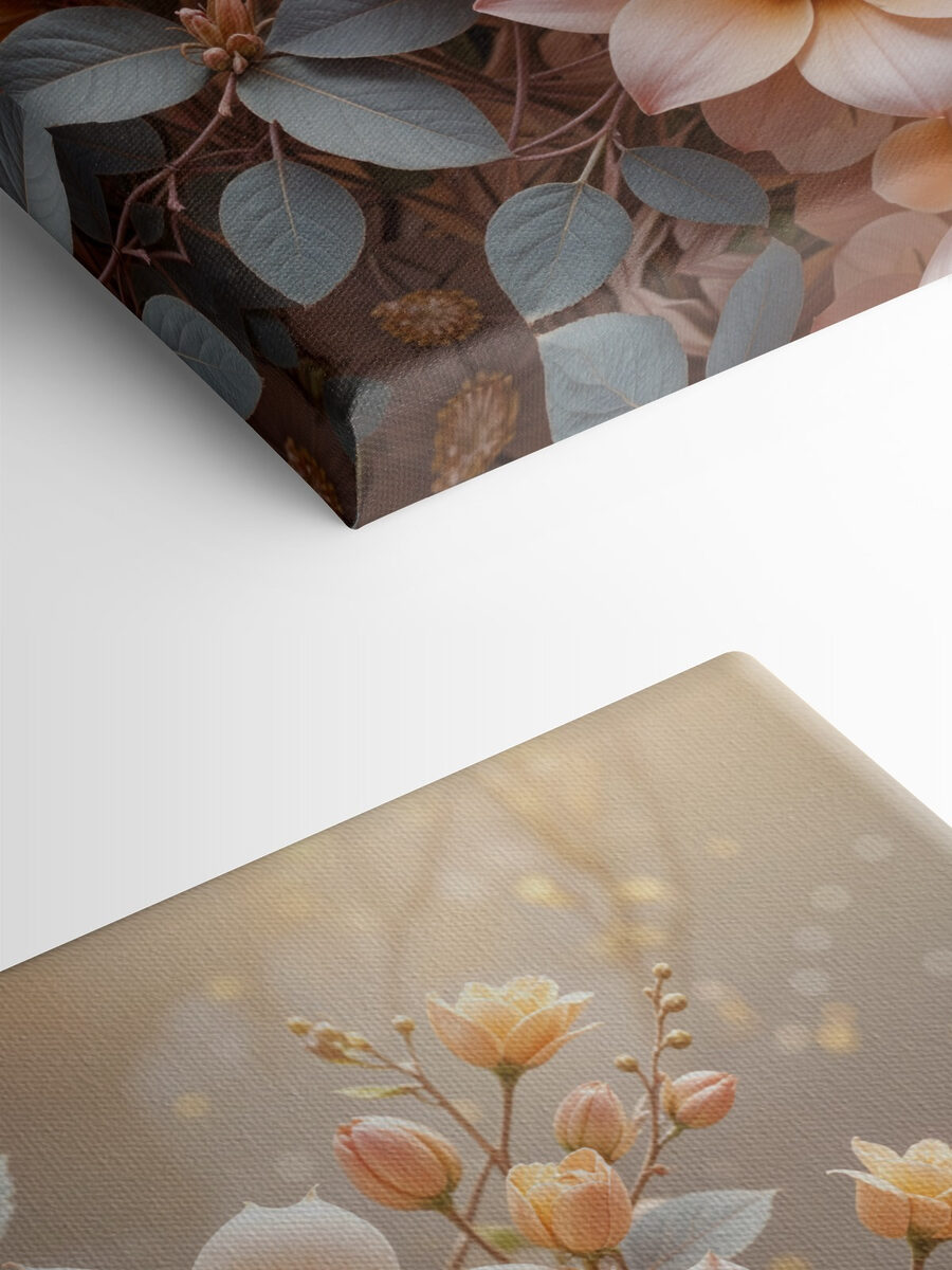 Groupe de fleurs avec feuilles