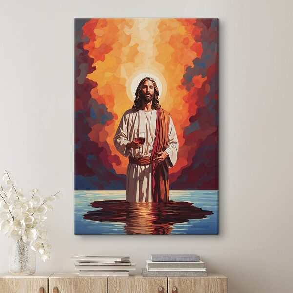 Peinture d'un homme tenant un verre de vin Peinture d'un homme tenant un verre de vin