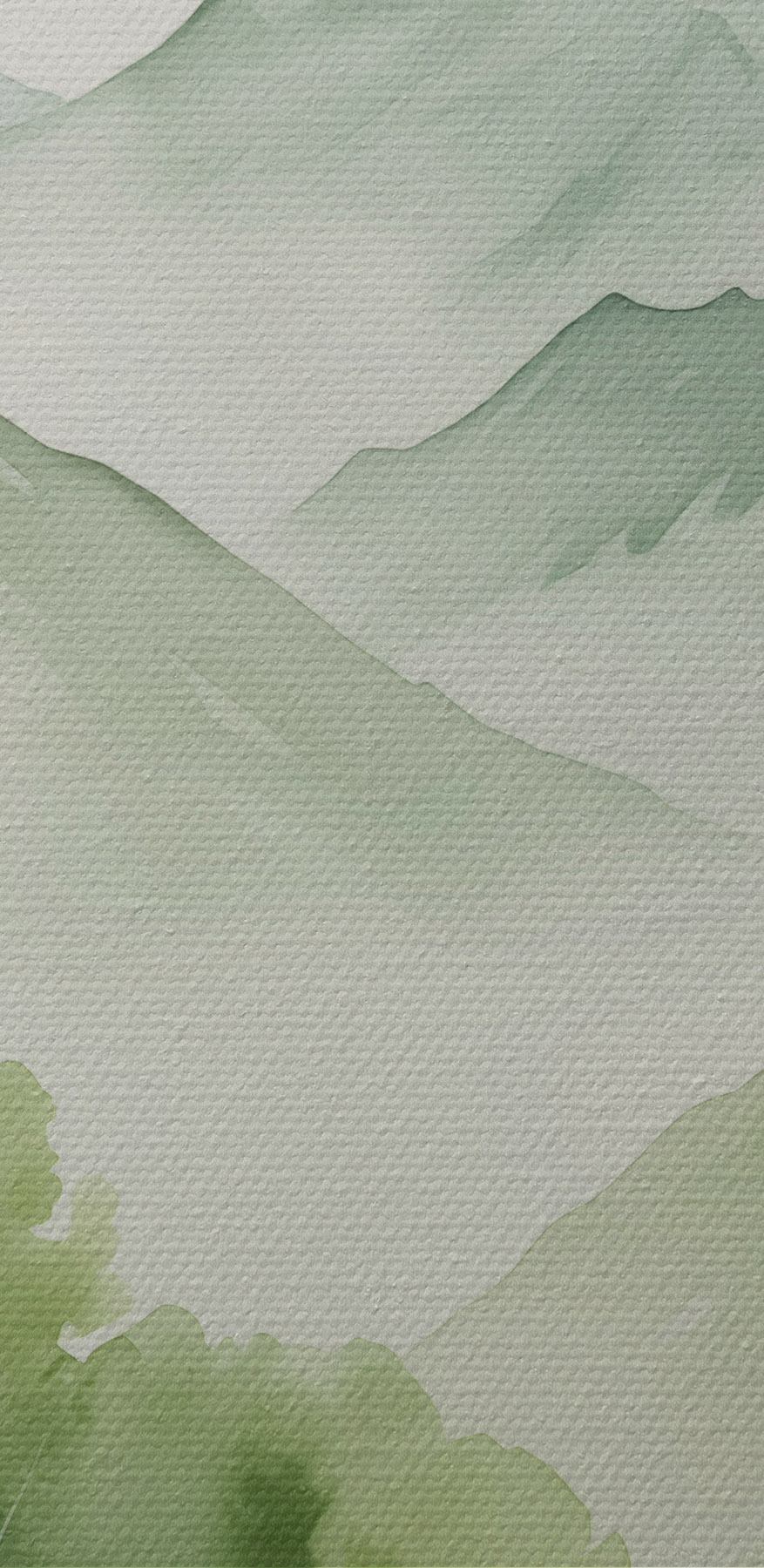 Peinture d'une chaîne de montagnes