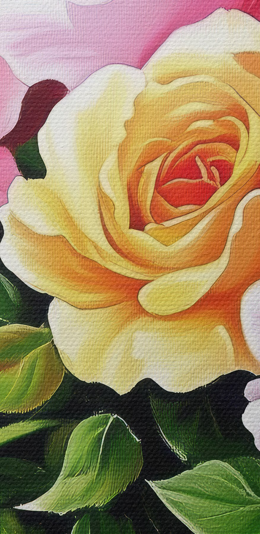 Peinture de fleurs dans un bol