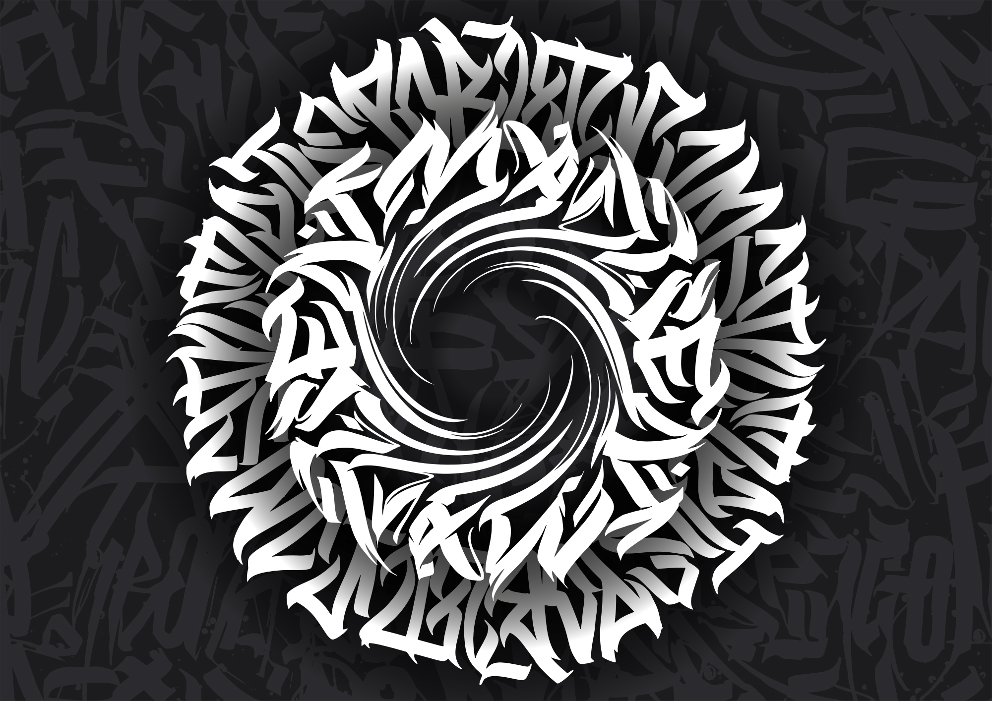 Motif circulaire avec des lettres t00013p - Motif circulaire avec des lettres
