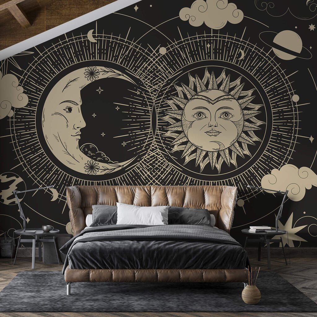 Soleil et lune dans le ciel Soleil et lune dans le ciel