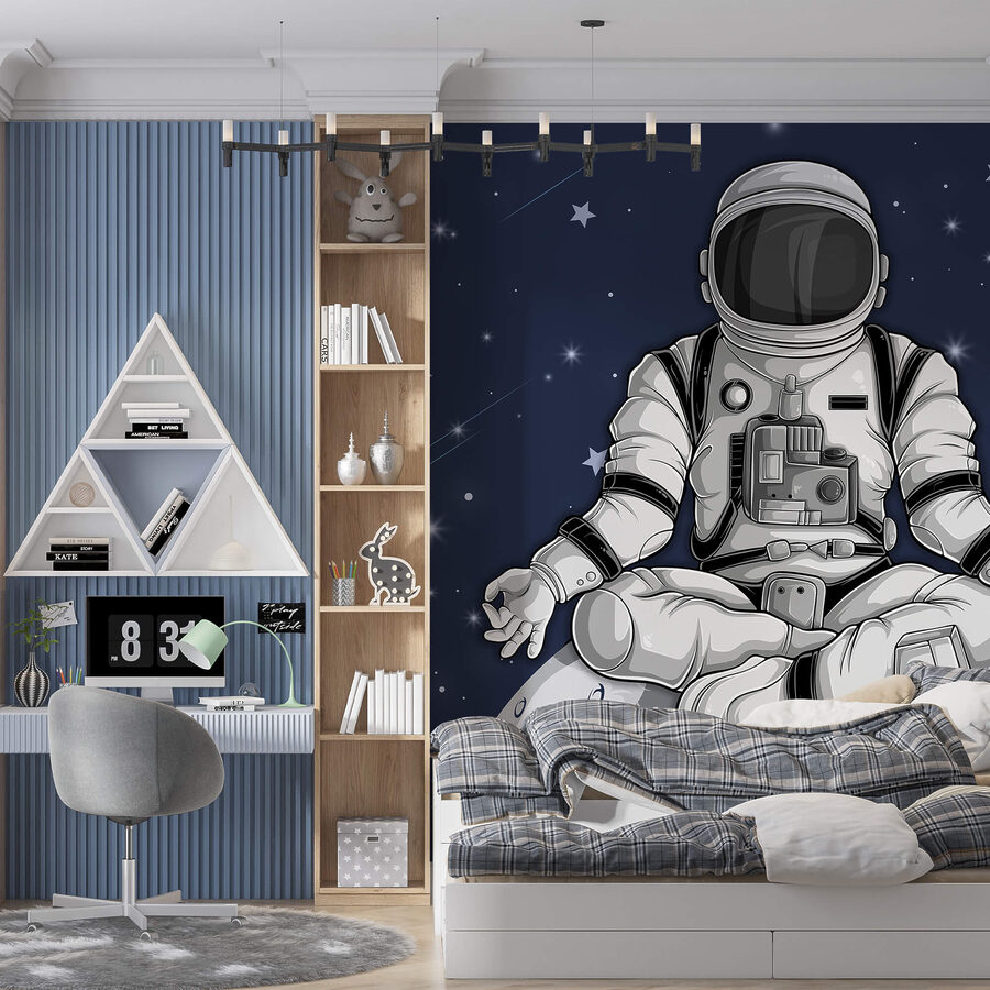 Un astronaute assis sur la lune