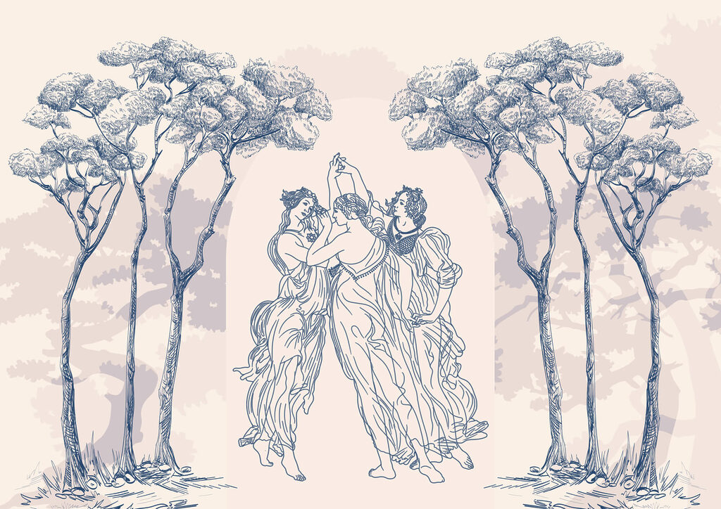 Groupe de personnes dansant sous les arbres Groupe de personnes dansant sous les arbres