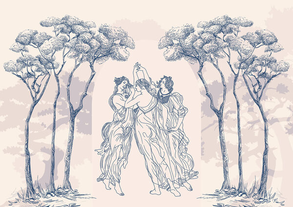 Groupe de personnes dansant sous les arbres Groupe de personnes dansant sous les arbres