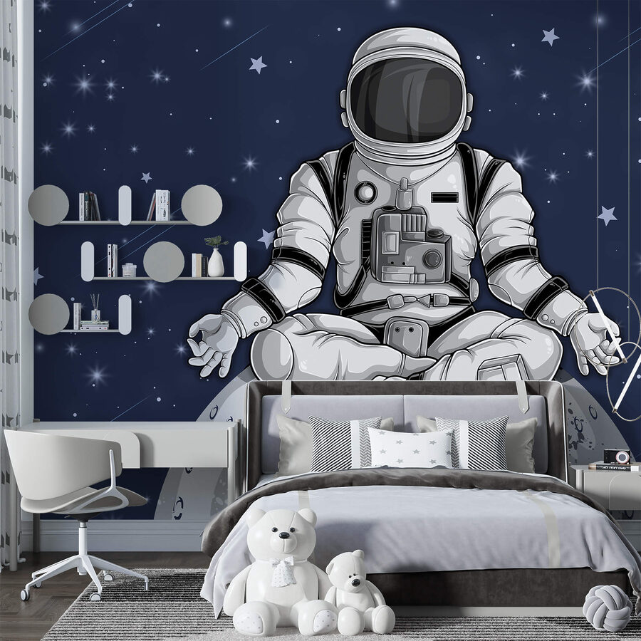 Un astronaute assis sur la lune