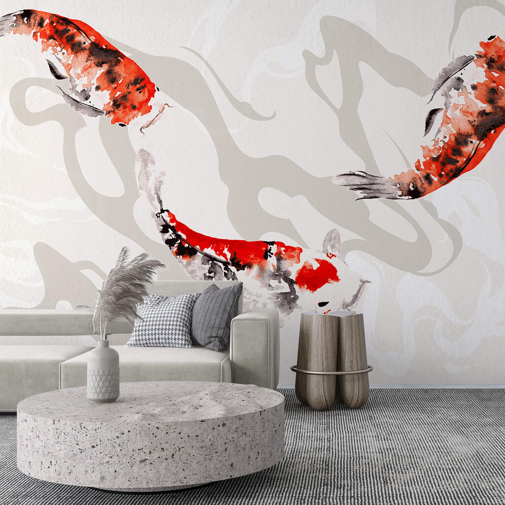 Peinture de poissons nageant Peinture de poissons nageant