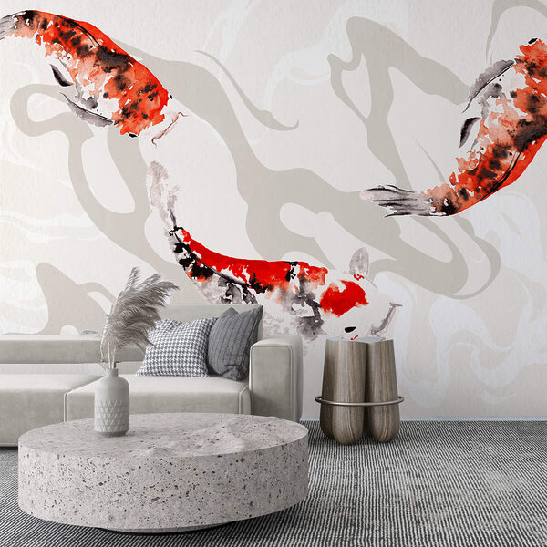 Peinture de poissons nageant Peinture de poissons nageant