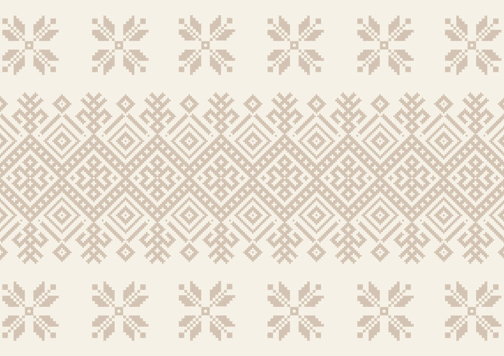 Motif de formes géométriques et de fleurs Motif de formes géométriques et de fleurs