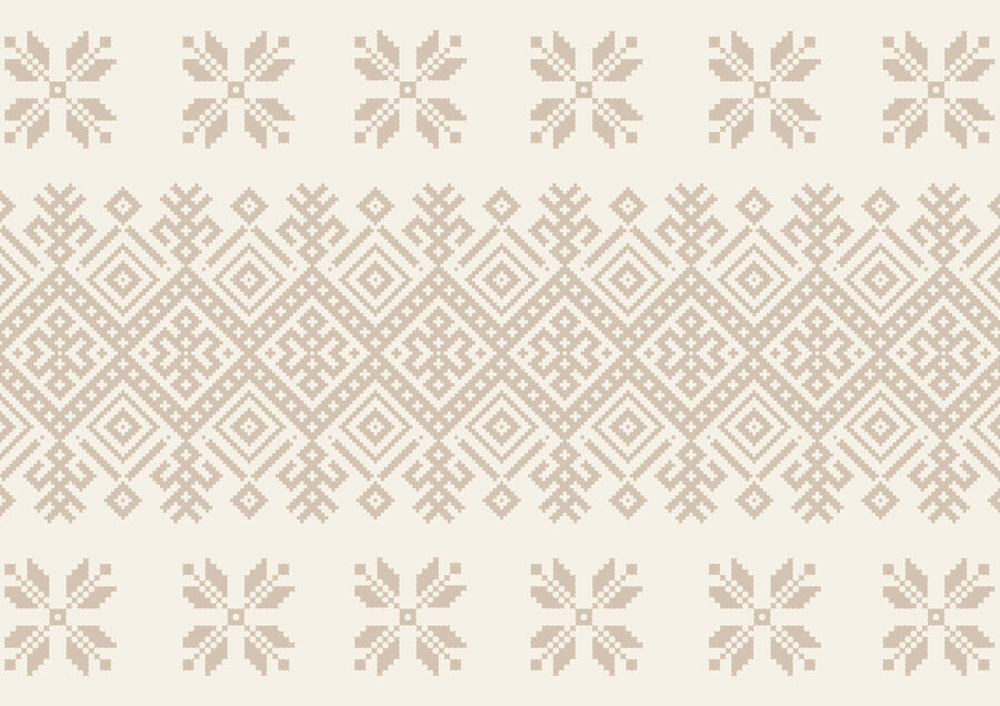 Motif de formes géométriques et de fleurs