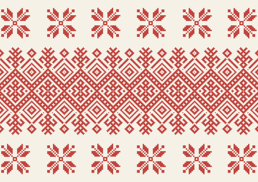 Motif rouge et blanc