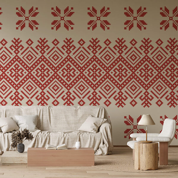 Motif rouge et blanc Motif rouge et blanc