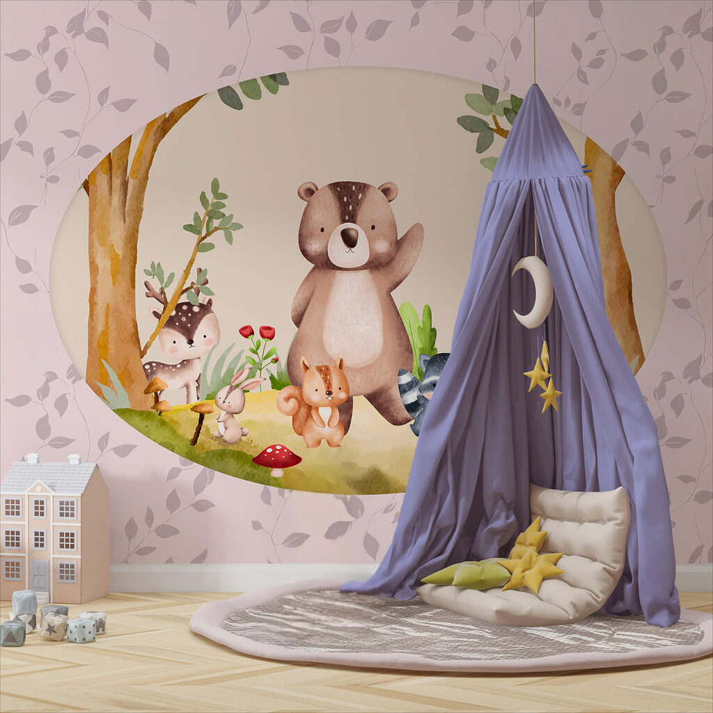 Caricature d'animaux dans une forêt Caricature d'animaux dans une forêt