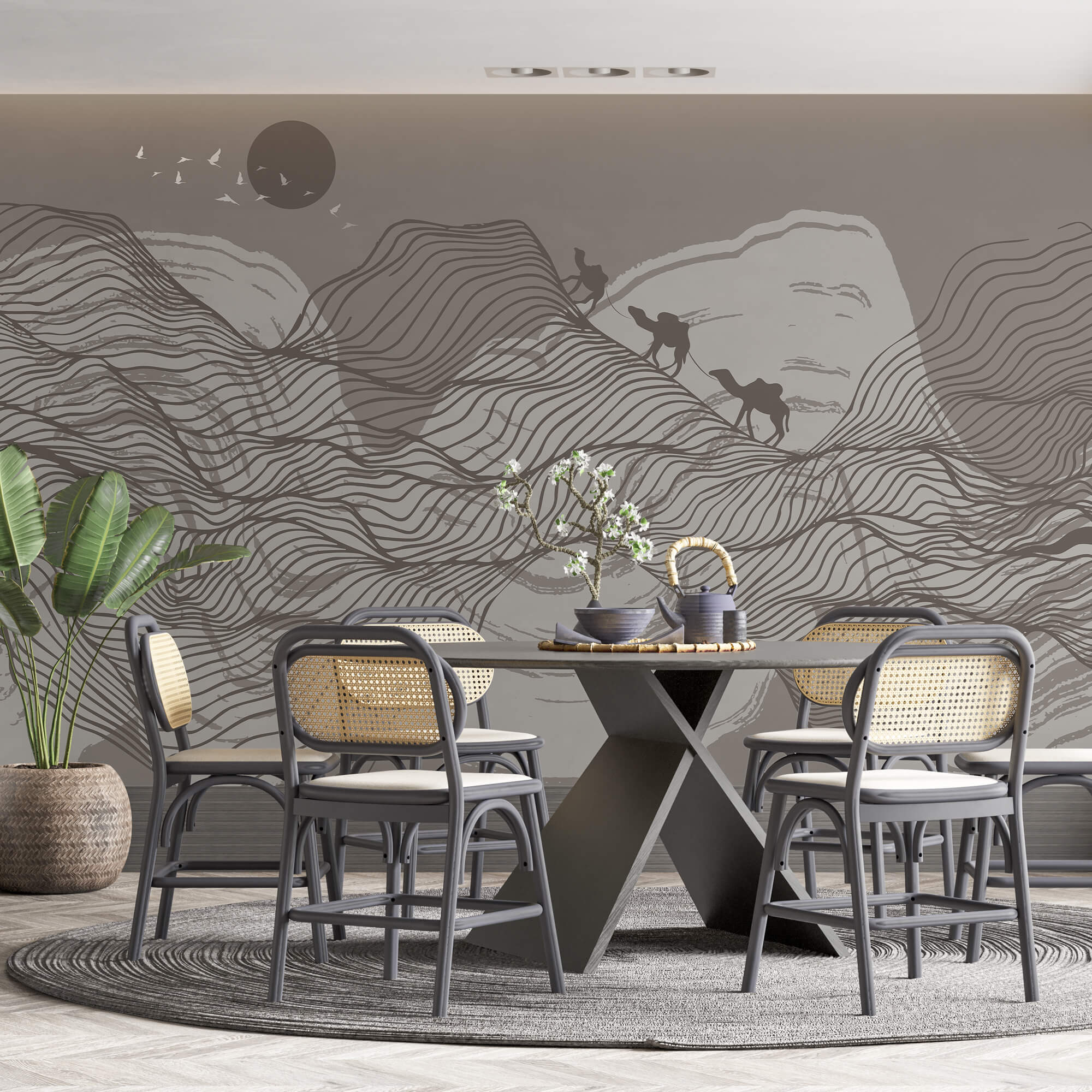 Dessin d'un paysage désertique Dessin d'un paysage désertique