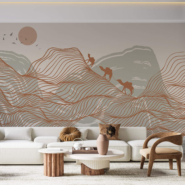 Dessin d'un paysage désertique Dessin d'un paysage désertique