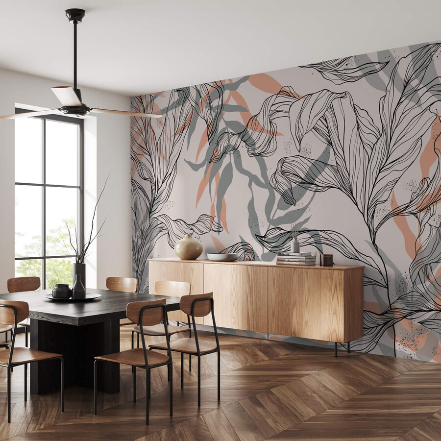 Motif de feuilles et de branches