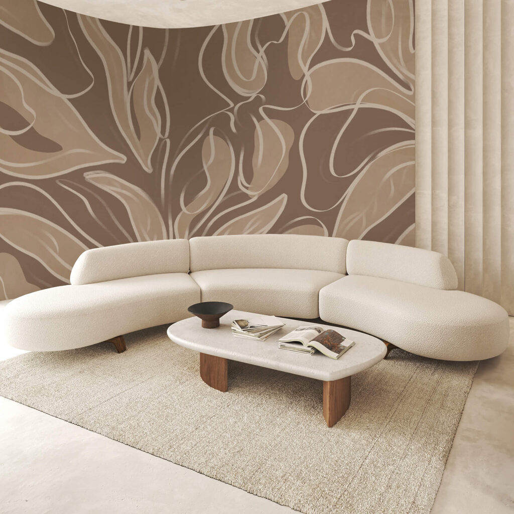 Formes organiques douces dans des tons neutres
