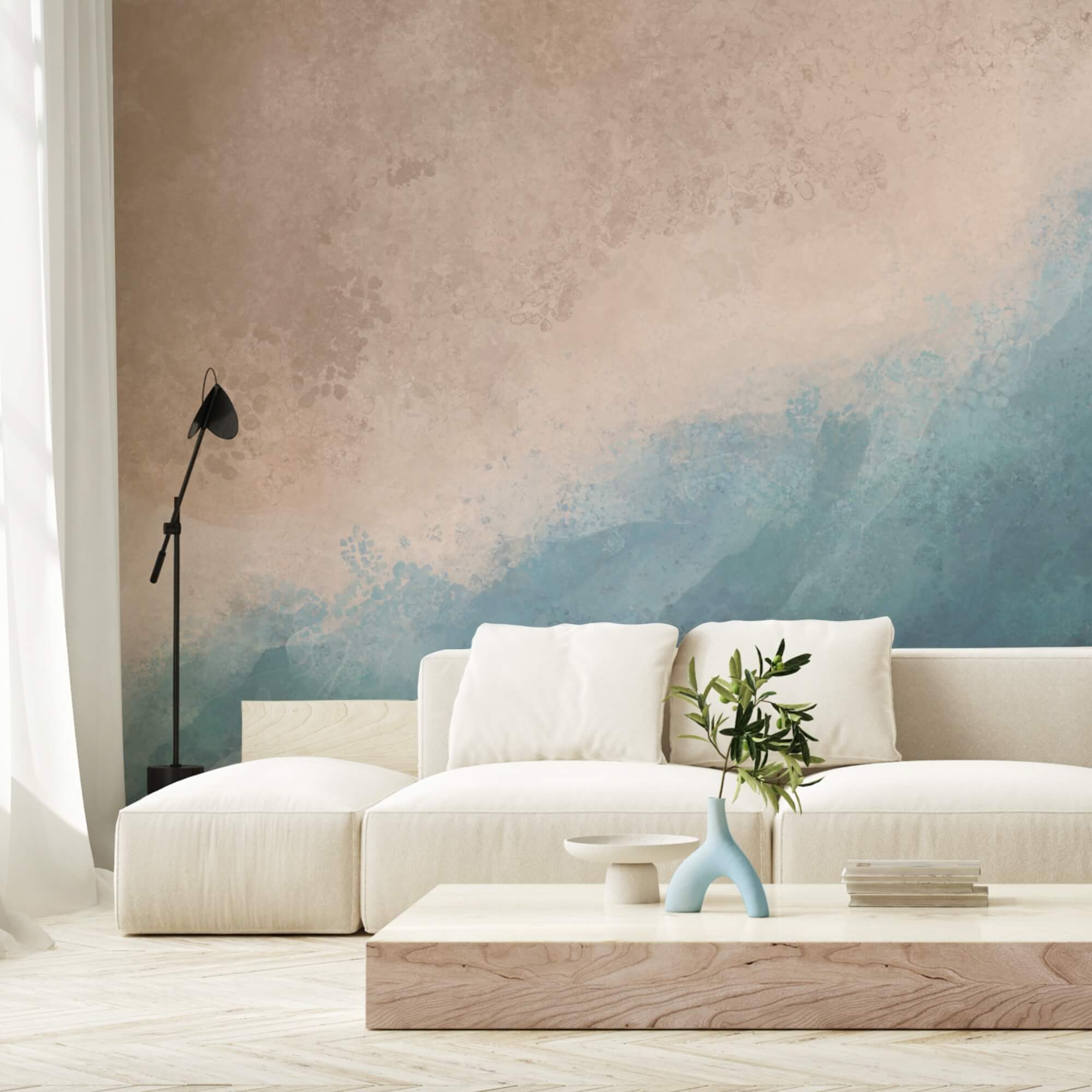 Eaux bleues et blanches