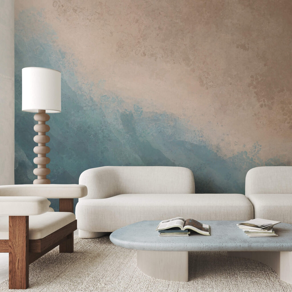 Eaux bleues et blanches