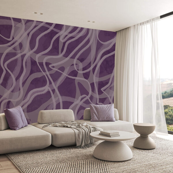 Motif violet et blanc Papier peint Motif violet et blanc