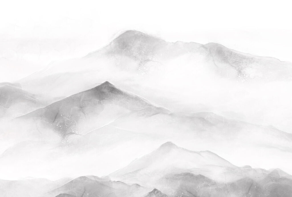 Chaîne de montagnes blanches et grises Chaîne de montagnes blanches et grises