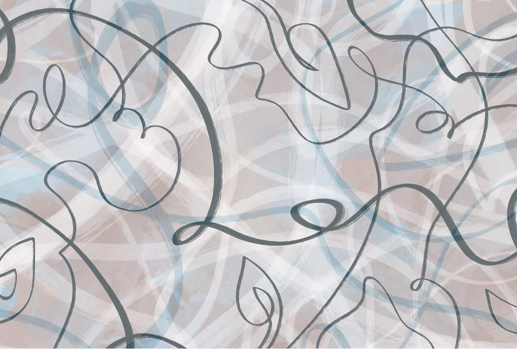 Des lignes fluides et des teintes douces se mélangent. Des lignes fluides et des teintes douces se mélangent.