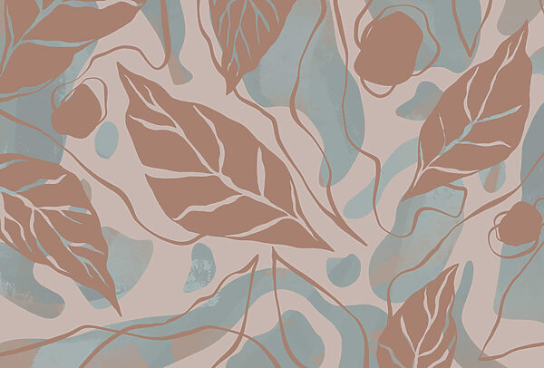 Motif de feuilles et de bulles Motif de feuilles et de bulles