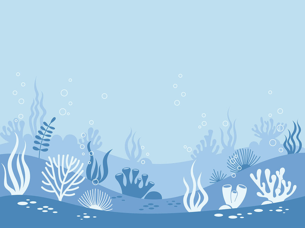 Scène sous-marine bleue et blanche Scène sous-marine bleue et blanche
