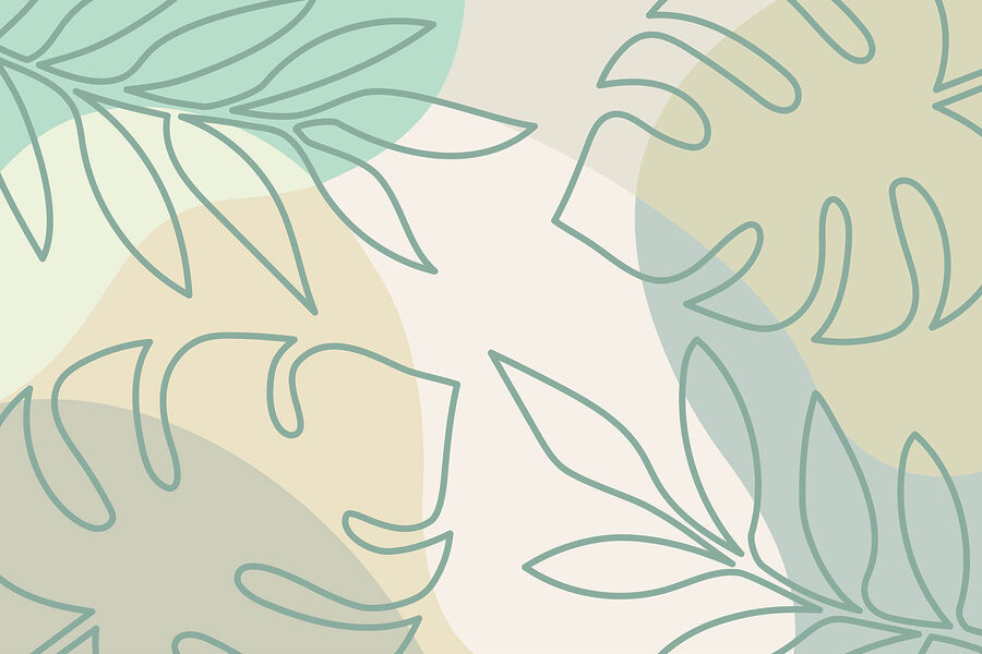 Papier peint Motif de feuilles et de cercles – Image 3