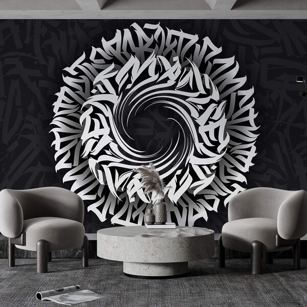 Motif circulaire avec des lettres Motif circulaire avec des lettres