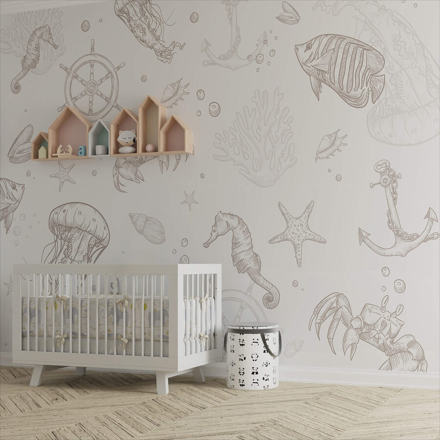 Motif de créatures marines