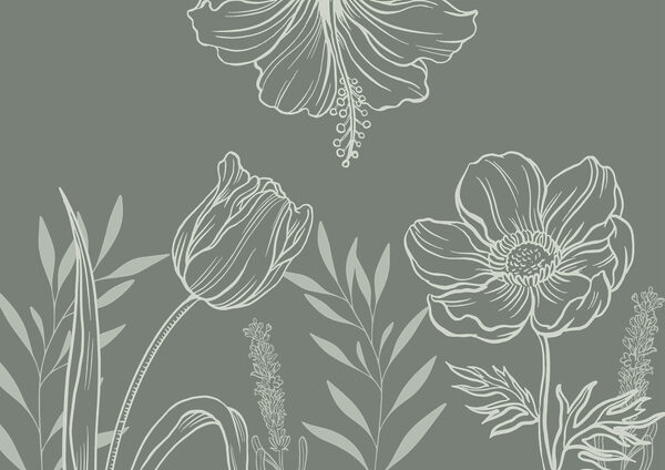 Des fleurs douces sur une toile de fond discrète Des fleurs douces sur une toile de fond discrète