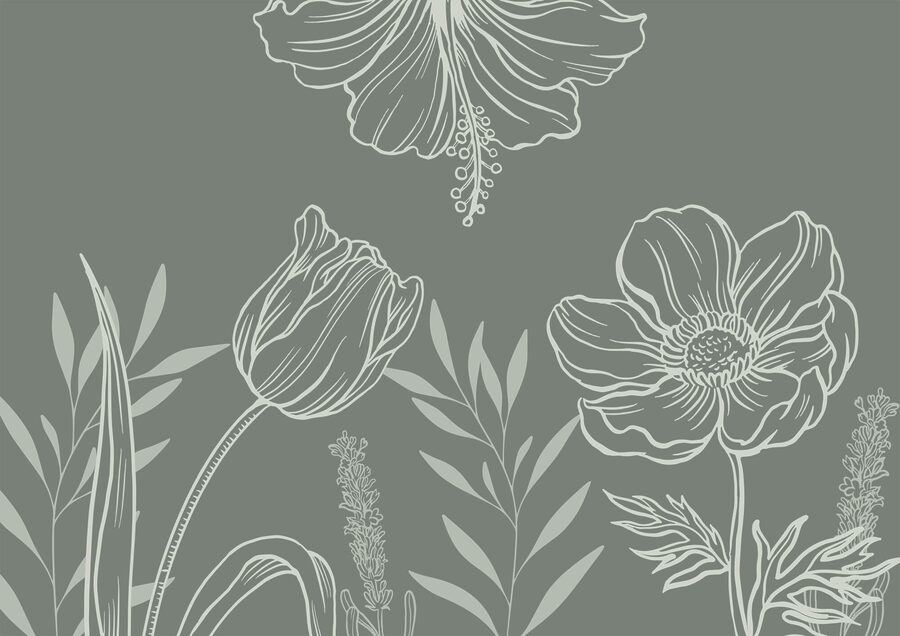 Des fleurs douces sur une toile de fond discrète
