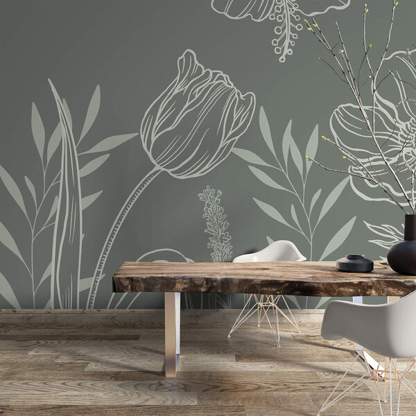 Des fleurs douces sur une toile de fond discrète Des fleurs douces sur une toile de fond discrète