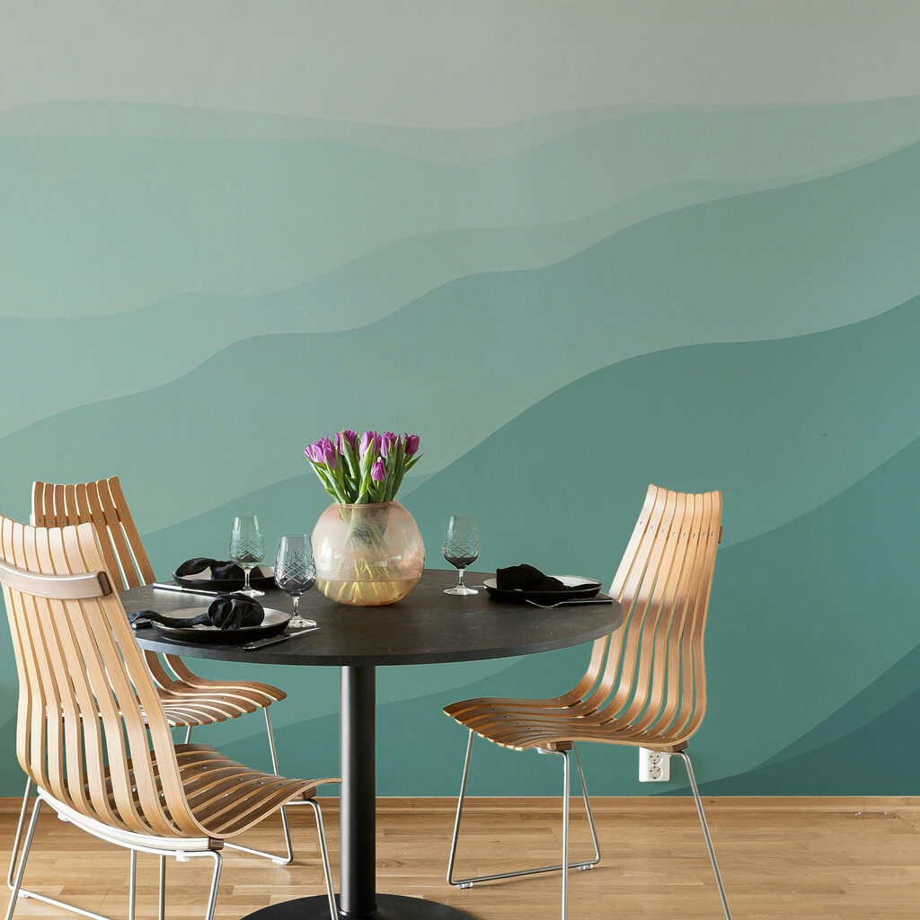 Collines vertes et ciel bleu