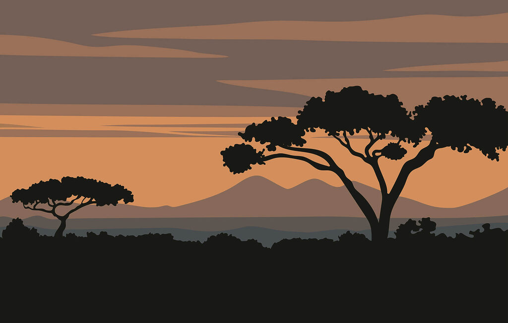 Arbre avec des montagnes en arrière-plan Arbre avec des montagnes en arrière-plan