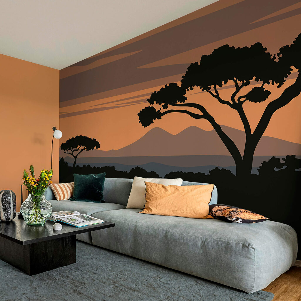 Arbre avec des montagnes en arrière-plan