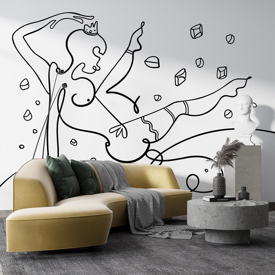 Dessin d'une femme qui danse Dessin d'une femme qui danse