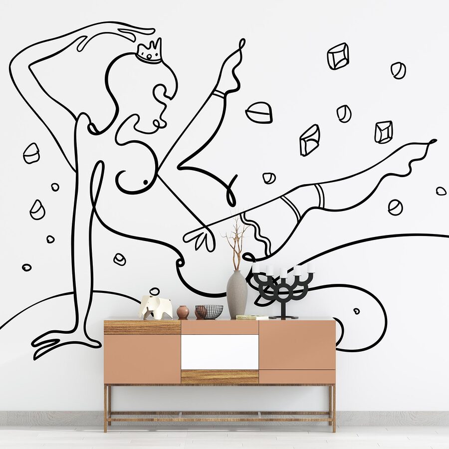 Dessin d'une femme qui danse Dessin d'une femme qui danse