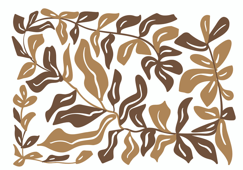 Feuilles brunes et feuillues Feuilles brunes et feuillues