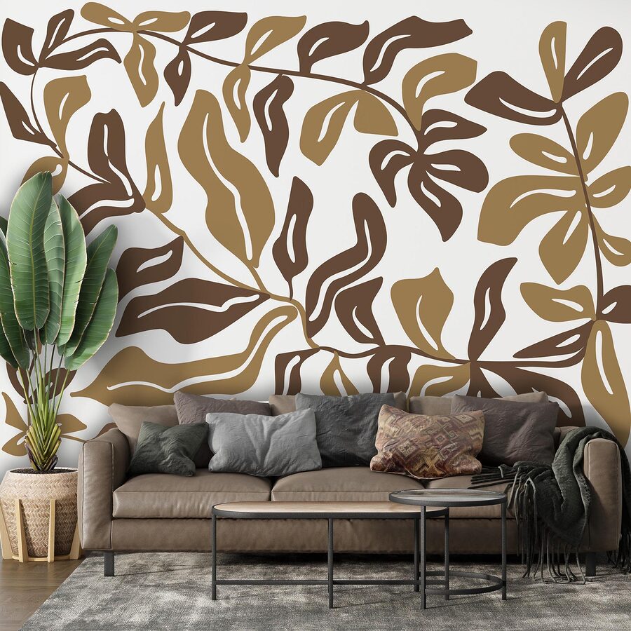 Feuilles brunes et feuillues Feuilles brunes et feuillues