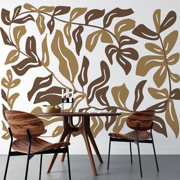 Feuilles brunes et feuillues Feuilles brunes et feuillues