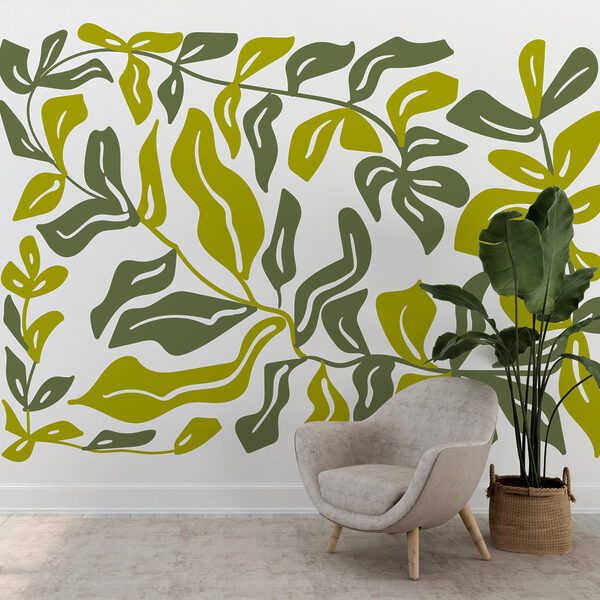 Papier peint Wall murals Drawing of leaves and flowers (UGS : t00057v2) Papier peint Papier peint Wall murals Drawing of leaves and flowers (UGS : t00057v2)