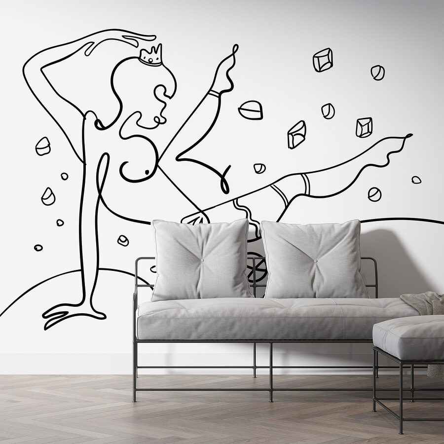 Dessin d'une femme qui danse Dessin d'une femme qui danse