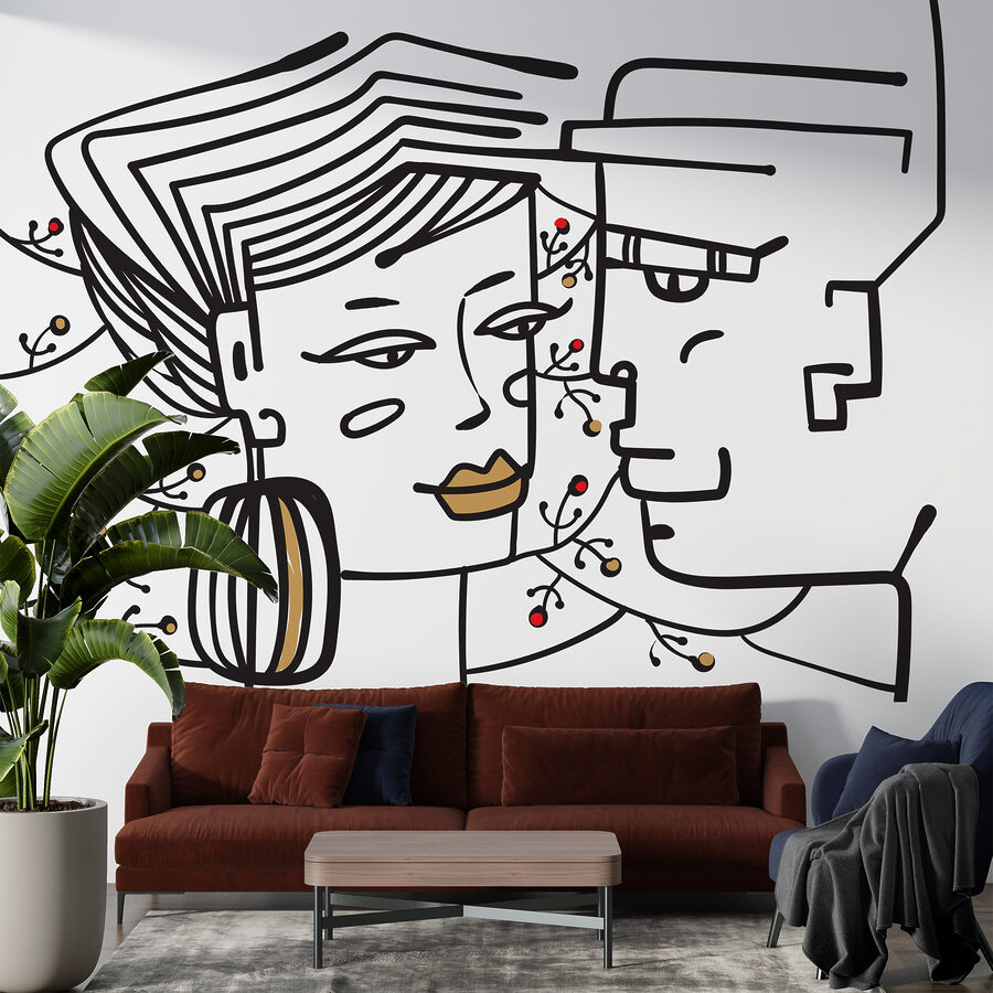 Dessin d'un homme et d'une femme