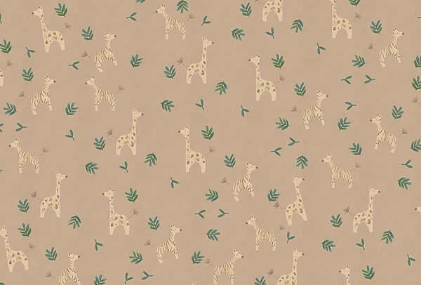 Motif de girafes et de feuilles Motif de girafes et de feuilles