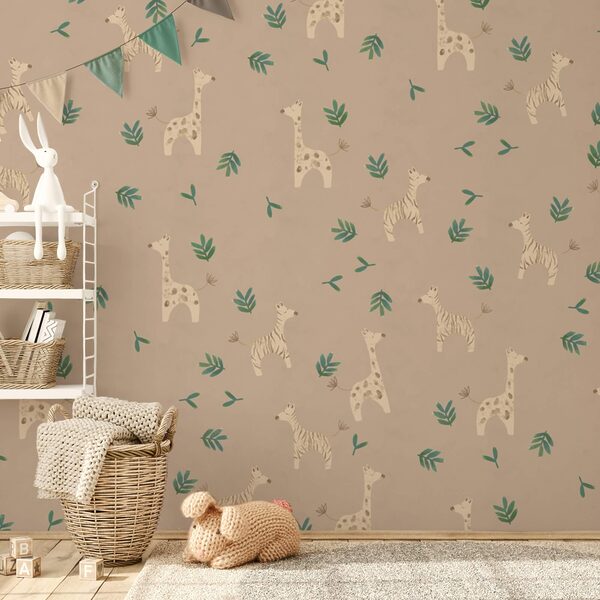 Motif de girafes et de feuilles Motif de girafes et de feuilles
