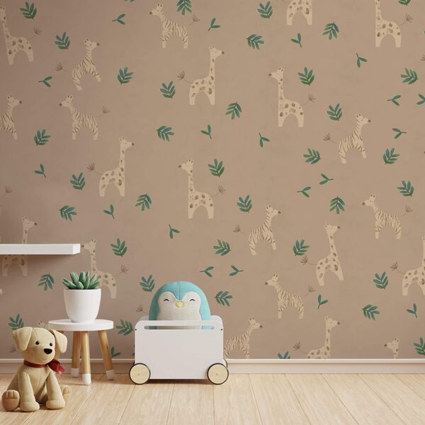 Motif de girafes et de feuilles Motif de girafes et de feuilles