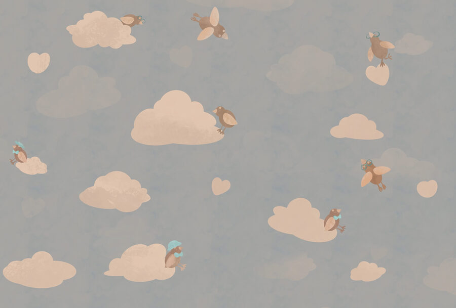 Motif d'oiseaux volant dans le ciel