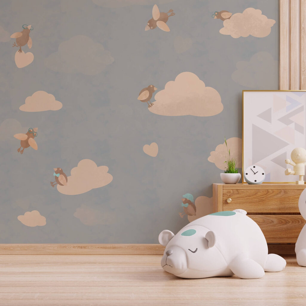 Motif d'oiseaux volant dans le ciel Motif d'oiseaux volant dans le ciel